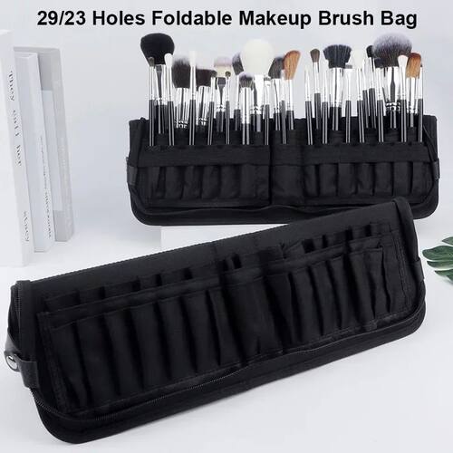 29/23 Holes Foldable Makeup Brush Bag Women Makeup Brush Too