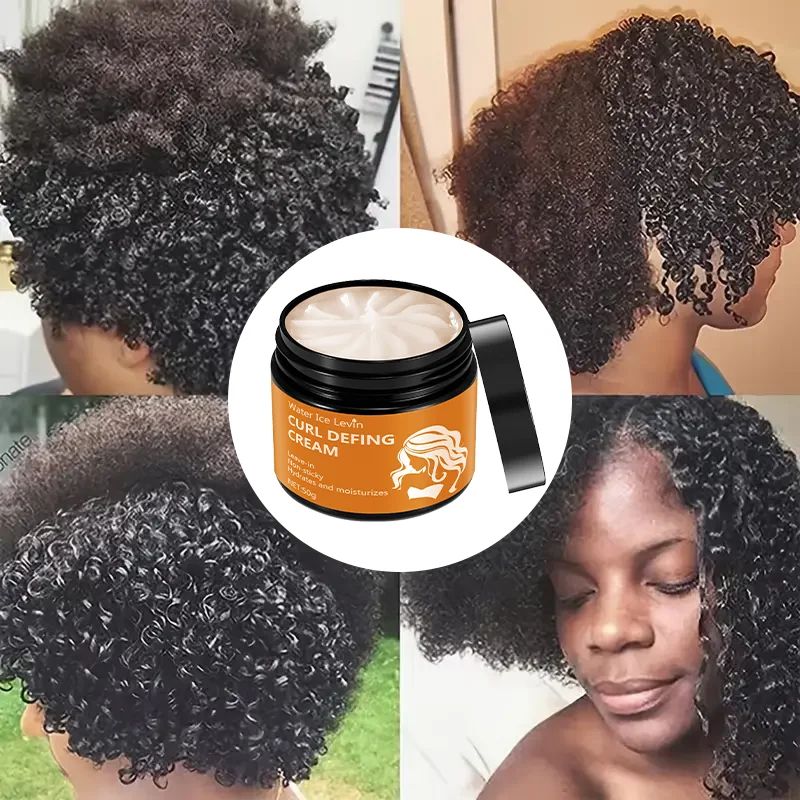 50g Black Castor Oil Curly Hair Styling Cream - Moisturizing
