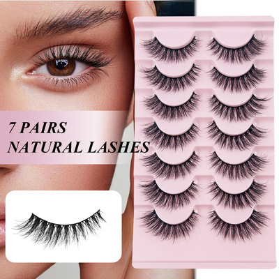 Black Stem False Eyelashes 1 Whole Simulation 7 Pairs Of Fal