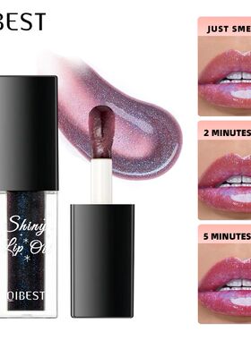 Mirror Black Lip Oil Color Changing Lipstick Moisturizing Sh