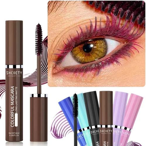 Red Brown Eyelashes Mascara Christmas Stage Makeup Colored M