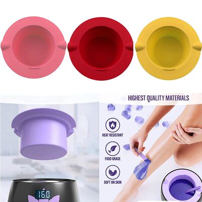 1Pc Beauty Wax Heater Pot? Melting Bowl ?Reusable Soft Silic