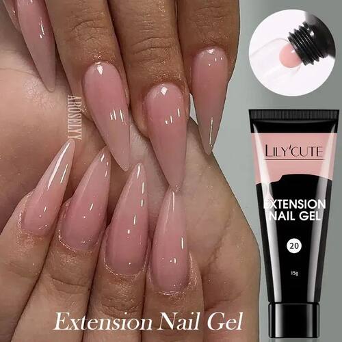 15ML Quick Extension Gel Nail Polish Nude Milk White Color F