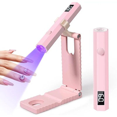 Cordless UV/LED Nail Lamp Set Handheld Light with Stand LCD