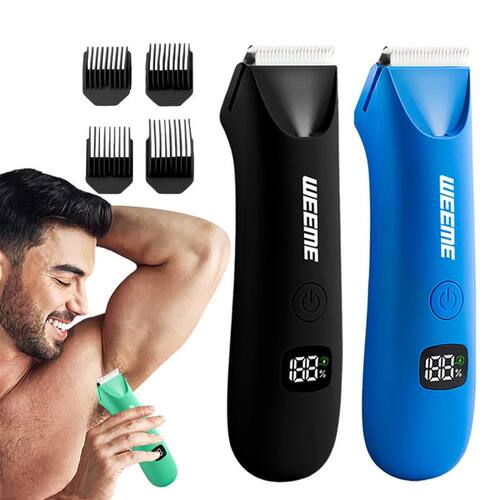Body Hair & Pubic Hair Trimmer for Men & Women, Painless Ele