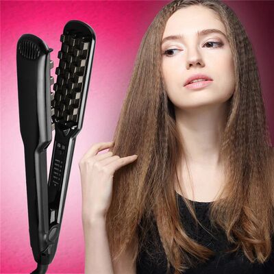 Hair Iron Ceramic 3D Grid Hair Crimper Professional Volumizi