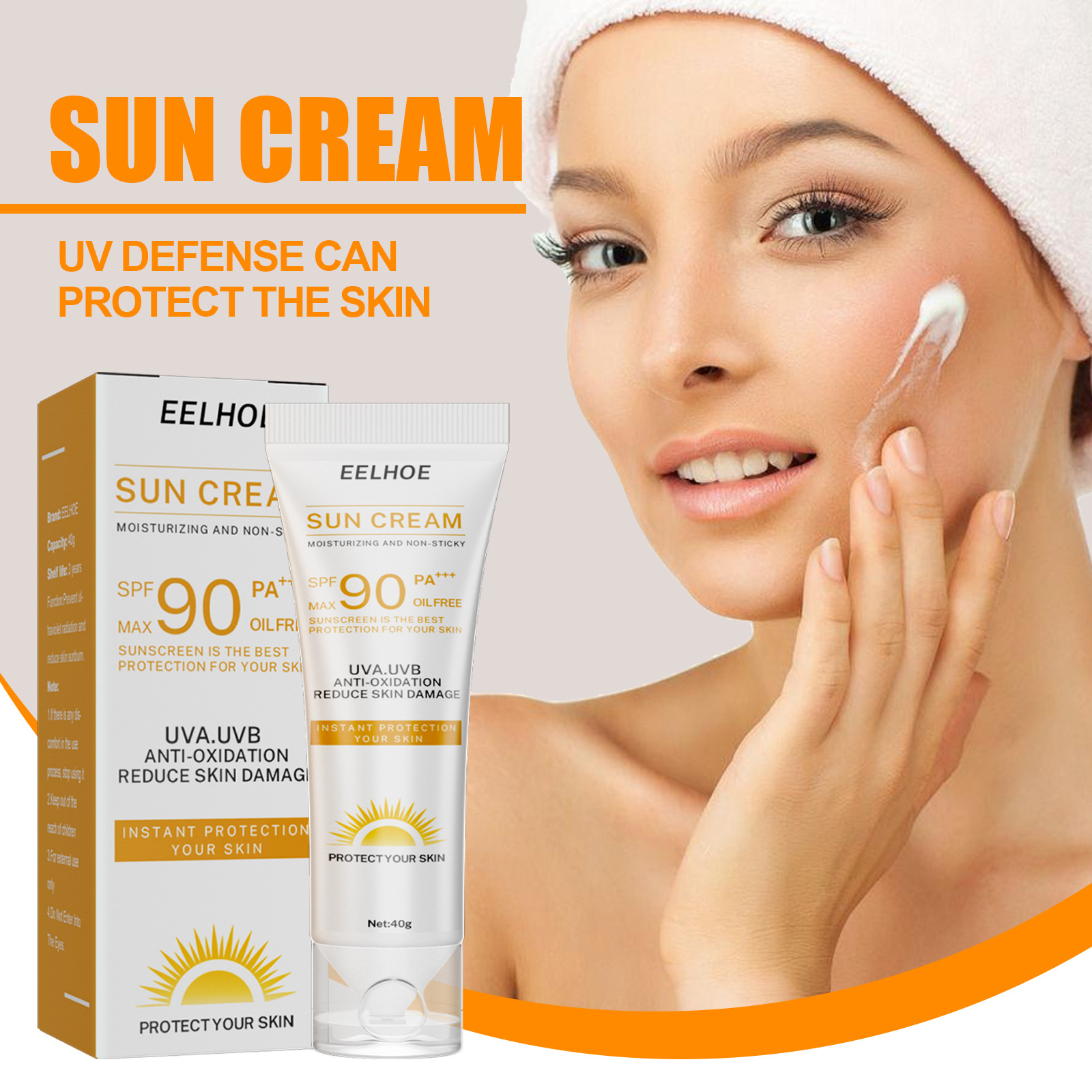 Collagen Snail Sunscreen Protetor Whitening Solar Uv Radiati