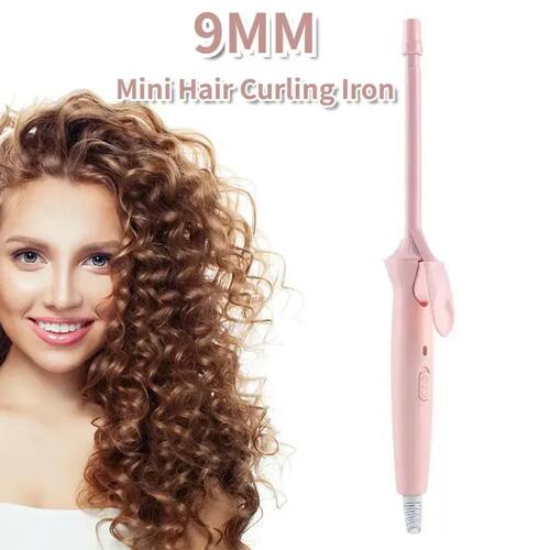 Mini Hair Curling Iron 9mm Curler Wand Professional Curly To