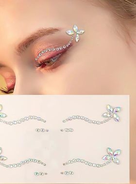 3D Rhinestone Sticker Eyes Face Decoration Stickers Ball Par