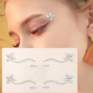 3D Rhinestone Sticker Eyes Face Decoration Stickers Ball Par