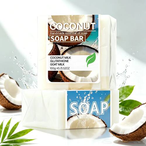 Coconut milk moisturizing soap, glutathione brightening clea