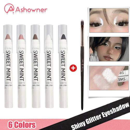 Matte White Eyeliner Makeup Shiny Glitter Eyeshadow Pen Eye