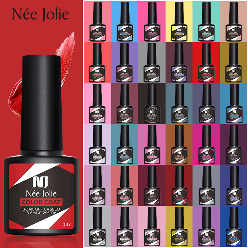 10ml Glitter Nail Gel Polish Neon Color Full Transparent Soa