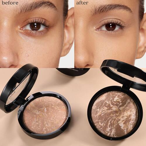 Facial Contouring Baked Powder Wheat Tan Bronzers Makeup Set