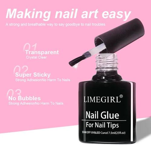 Nail Tips Glue Gel 7.5ml uv Glue for false Nail Gel Polish M