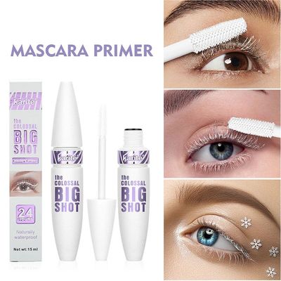 Long and curling white mascara, waterproof and sweat-proof c