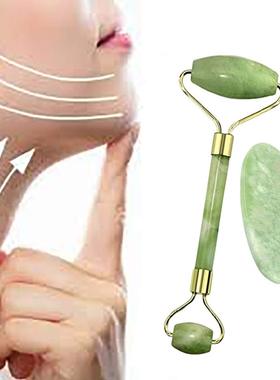 Natural Jade Roller Guasha Skin Scraper Facial Set Facial St
