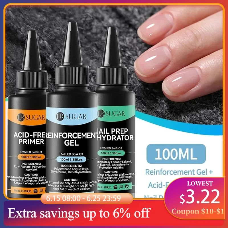 100ml Reinforcement Gel Nail Prep Dehydrator  Nail Art Soak