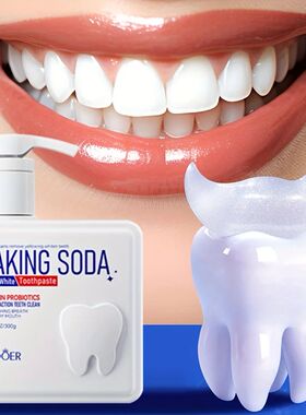 Cleansing Baking Soda Probiotic Pump Toothpaste, Deep Cleani