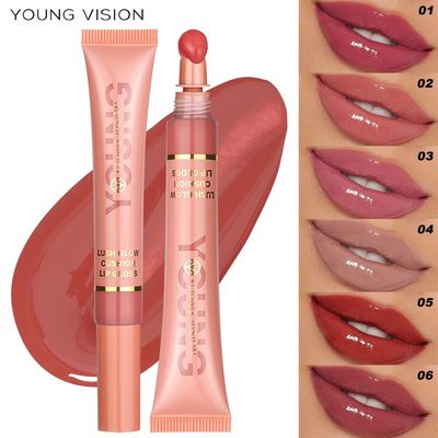 6 color Liquid Water Brightening Lip Color Plush Brush Head