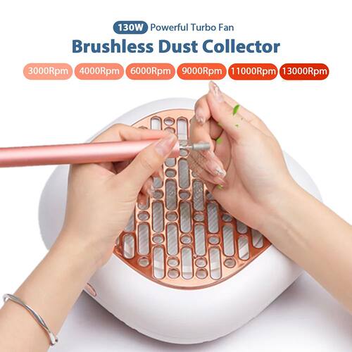 130W Super Suction Brushless Nail Dust Collector Powerful Na