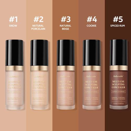 5-Color Waterproof Concealer Matte High Coverage Oil-Control