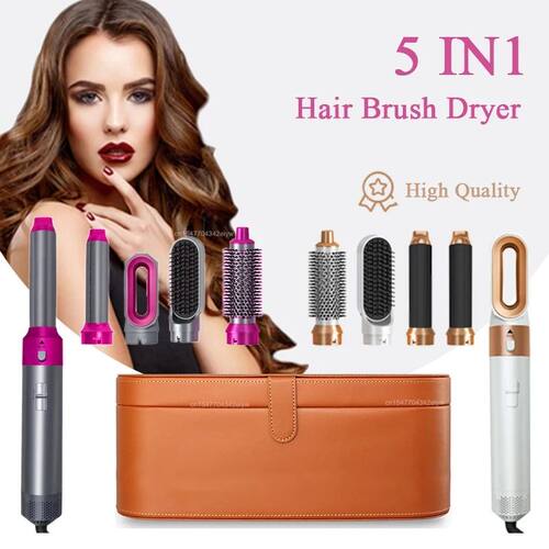 2024 New 5 in 1 Hair Dryer Kit Air Hot Comb Set Professional