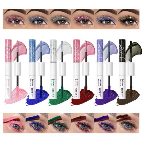 Double Headed Diamond Glitter Mascara Long Lasting Colored M