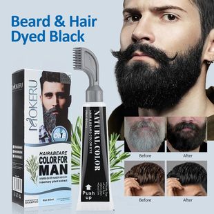 Black Beard For Hair Permanent Cream Men Plant Dye
