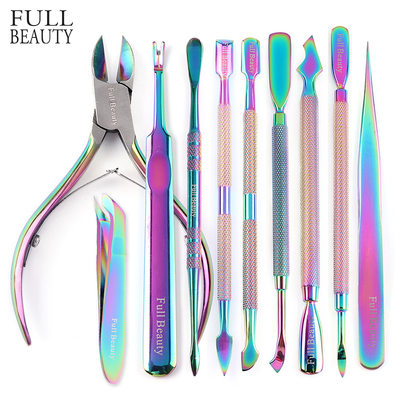 Full beauty Nail Cuticle Nipper Stainless Steel Rainbow Twee