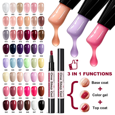 3 ni 1 Nail UV Gel Polish Nail Varnish Pen One Step Gel