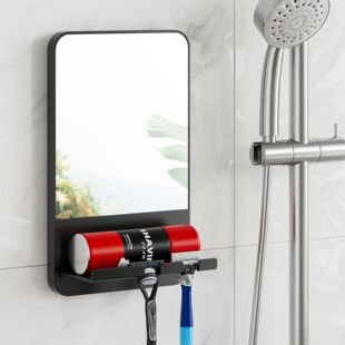 Shower Mirror Fogless for Shaving with Razor Holder, Fog Fre