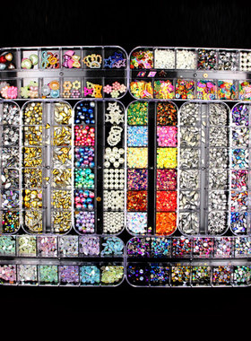 1 Set Mixed Color/Size Nail Rhinestones Glit Strass 3D Nail