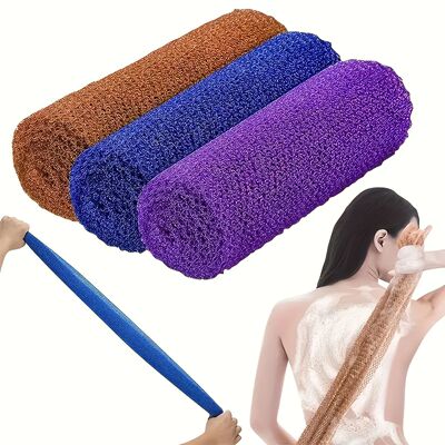 Long Nylon Scrub Towel Exfoliating Mesh Net Bath Sponge Wash