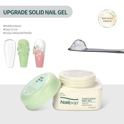 Nailpop Solid Nail Gel Adhesive For Press-On Nails Ultra Str