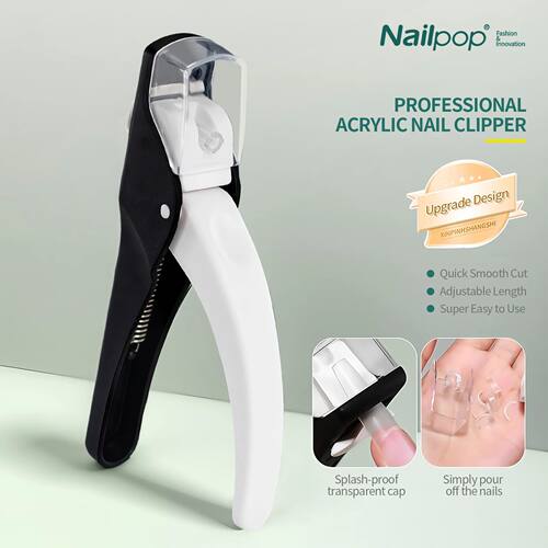 Nailpop Nail Clipper U Shaped Acrylic Fake Nail Scissors Nai