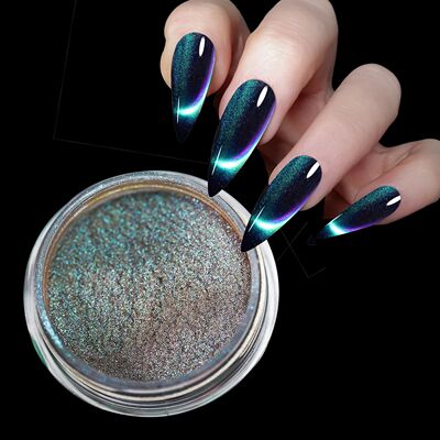 9D HD Cat Magnet Nail Powder Shinning Chameleon Effect Glitt