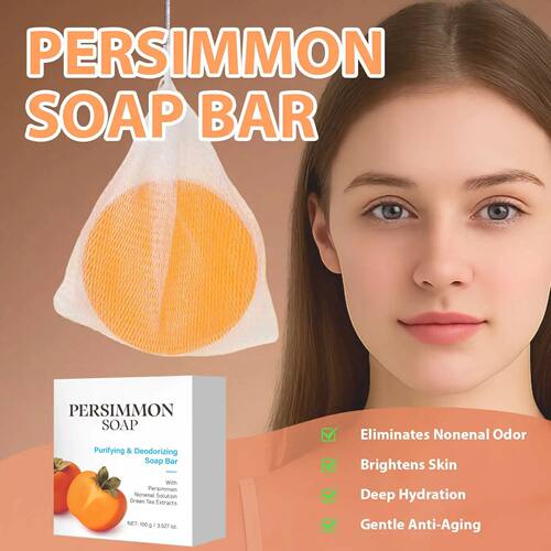 Persimmon Soap Bar for Body Odor Persimmon and Green Tea Ext