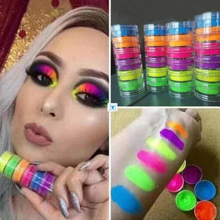 Powder Pigment Set Fluorescent Glitter Neon Nail Phosphor