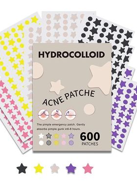 600 PCS/SET Star Pimple Patch Acne Colorful Invisible Acne R