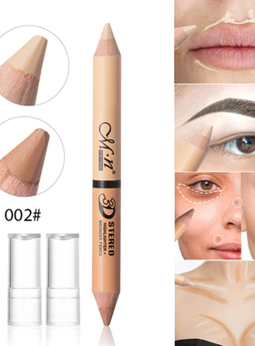 Double Head 2 Colour Concealer Pen Houten Handvat Zachte