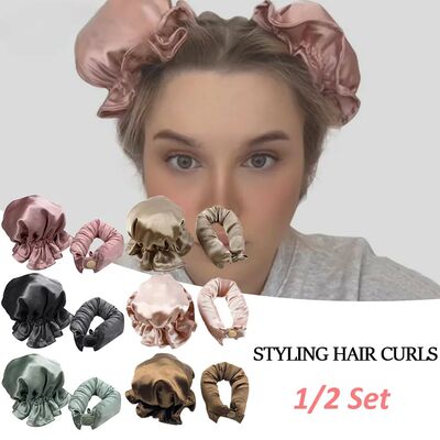 1/2Sets Heatless Curling Rod Silk Curls No Heat Hair Curler