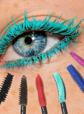 Colorful Silk Mascara Blue Red Black Cream Lengthening Water