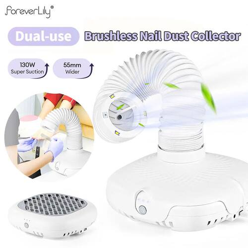 130W Double Use Nail Dust Collector Brushless Nail Dust Extr