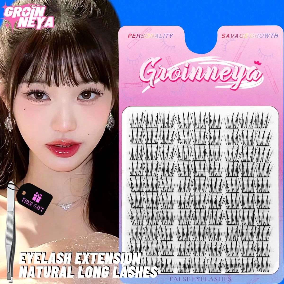 Cluster Lashes Natural Eyelash extension Volume Individual L
