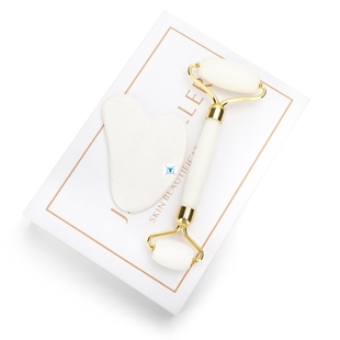 Face Massage Jade Roller White Natural Stone Crystal Slimmer