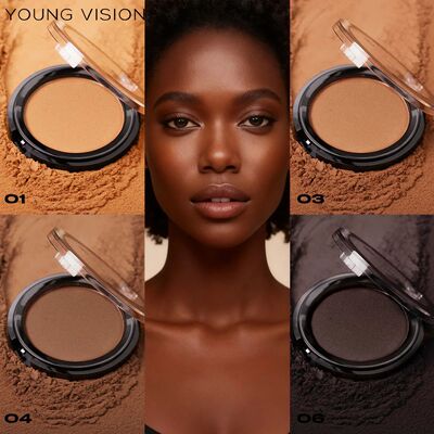 Professional matte contour powder tray creates a 3D facial c