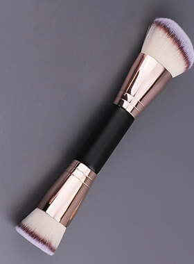 Double Head Makeup Brushes 2 In 1 Flat/Angled Foundation Con
