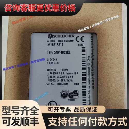 议价Schleicher施莱西尔安全继电器 SNV 4063KL可维修