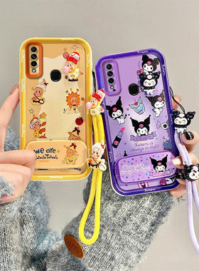 卡通可爱适用oppoA31手机壳A8保护套PDBM00立体公仔opopa8少女a31潮流0pp0A3l磨砂ppoo a31镜子支架手绳时尚